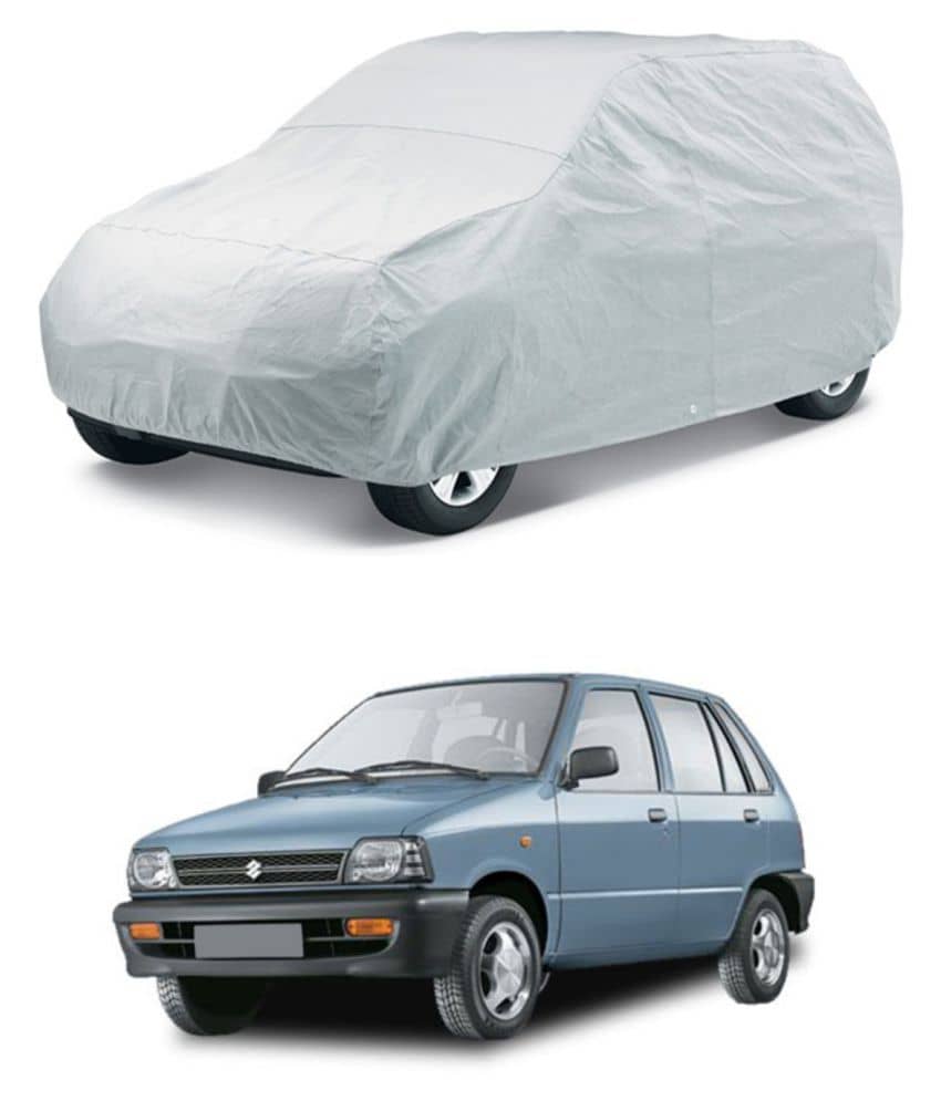 AUTORETAIL PREMIUM FABRIC SILVER CAR BODY COVER FOR –MARUTI-800