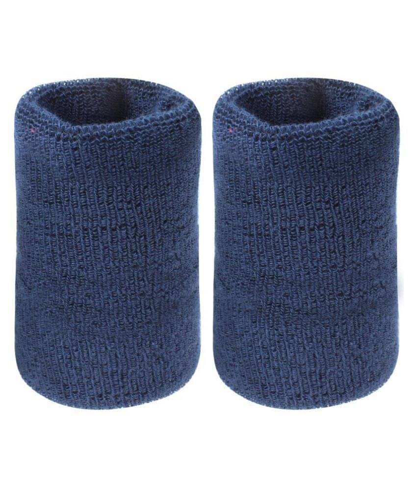     			Neska Moda Men's Dark Blue Cotton Wrist Band-WB09