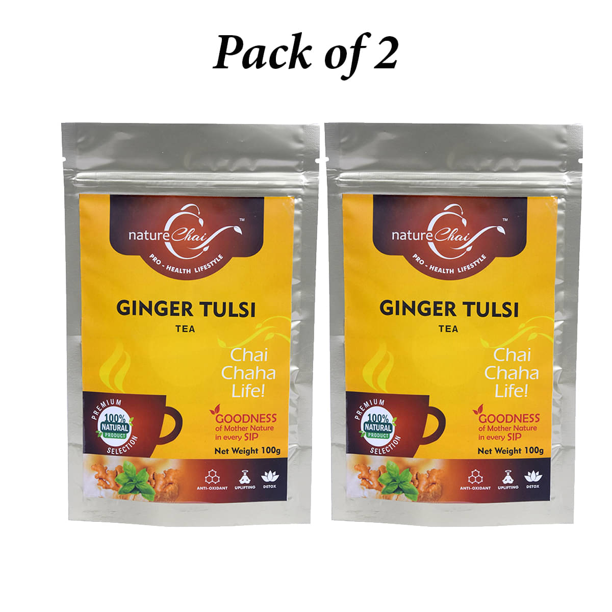 nature Chai Ginger Tulsi Tea Loose Leaf 100 gm Pack of 2 nature Chai Ginger Tulsi Tea Loose Leaf 100 gm Pack of 2