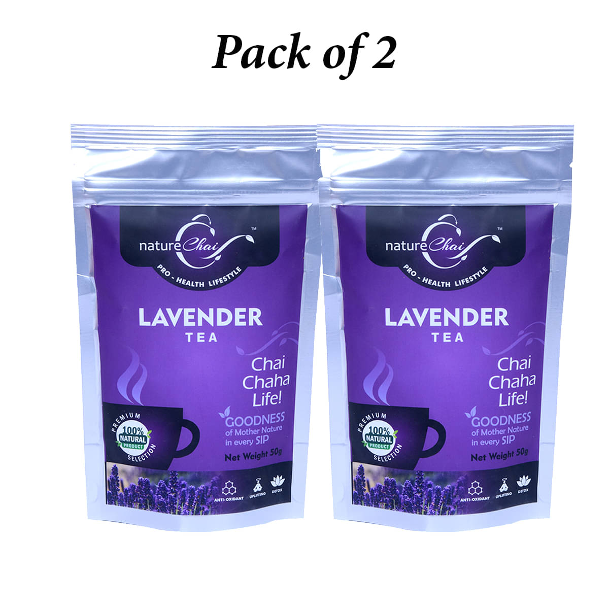     			nature Chai Lavender Tea Loose Leaf 50 gm Pack of 2
