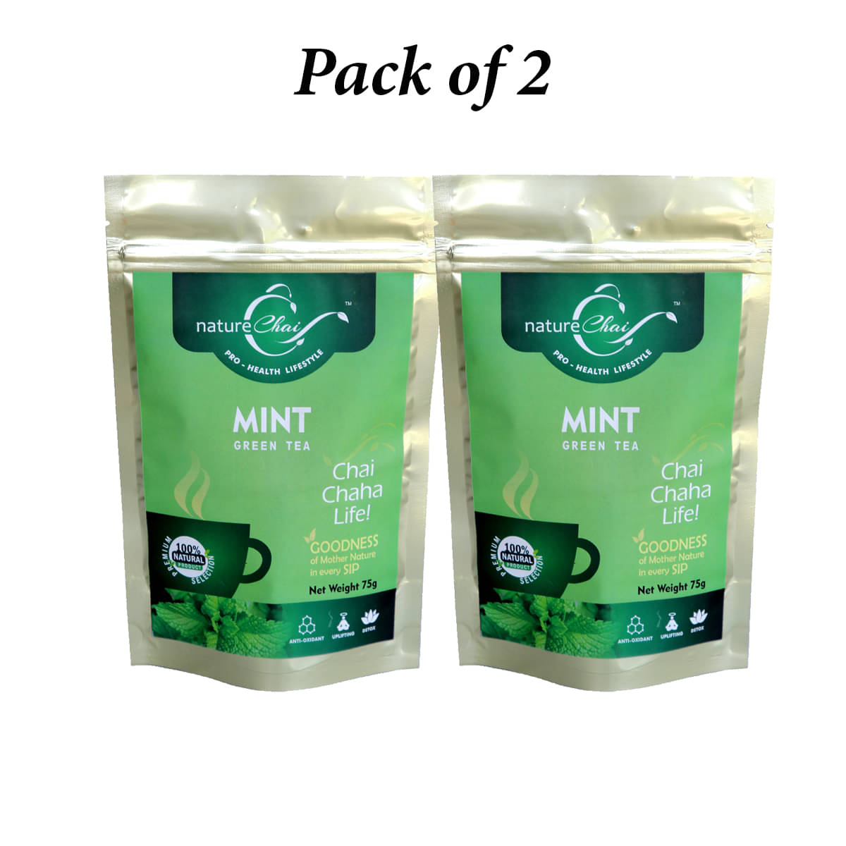 nature Chai Mint Tea Loose Leaf 75 gm Pack of 2     			nature Chai Mint Tea Loose Leaf 75 gm Pack of 2