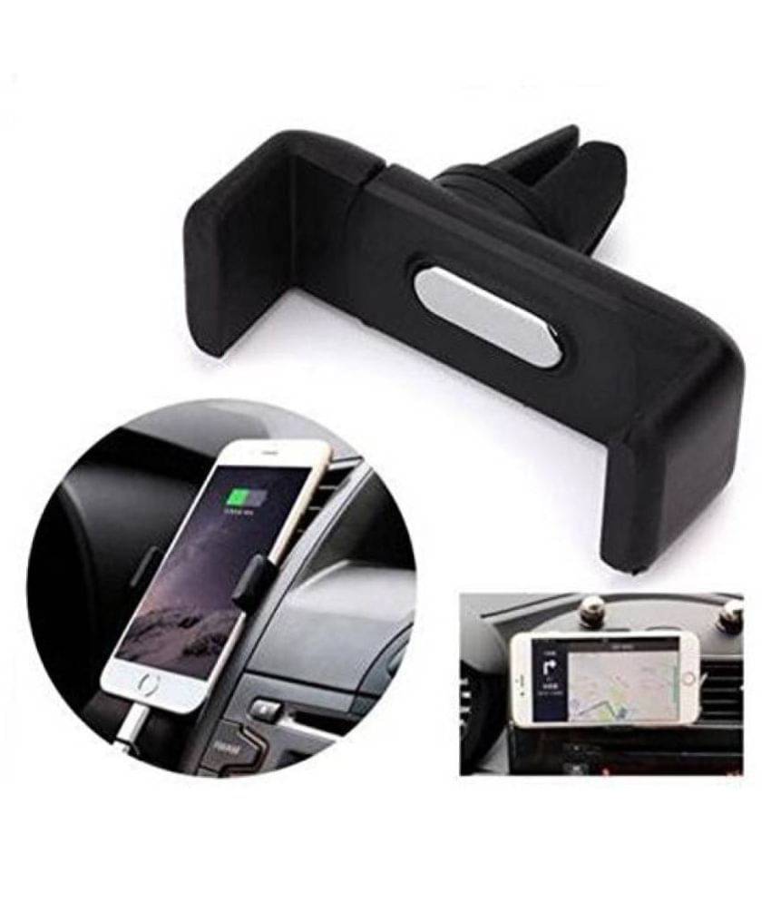 Marketwala Car Mobile Holder Double Clamp for Air Vent - Black Marketwala Car Mobile Holder Double Clamp for Air Vent - Black