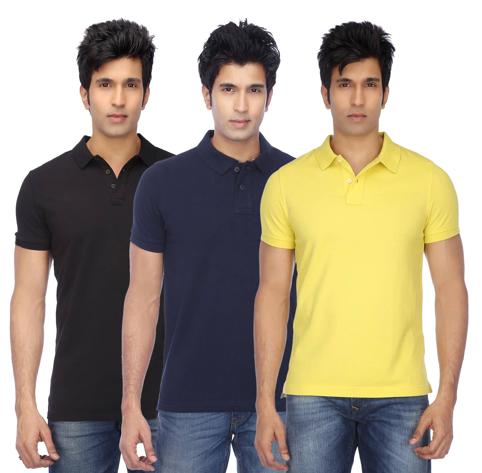 KETEX Polyester Cotton Multicolor Plain Polo T Shirt KETEX Polyester Cotton Multicolor Plain Polo T Shirt