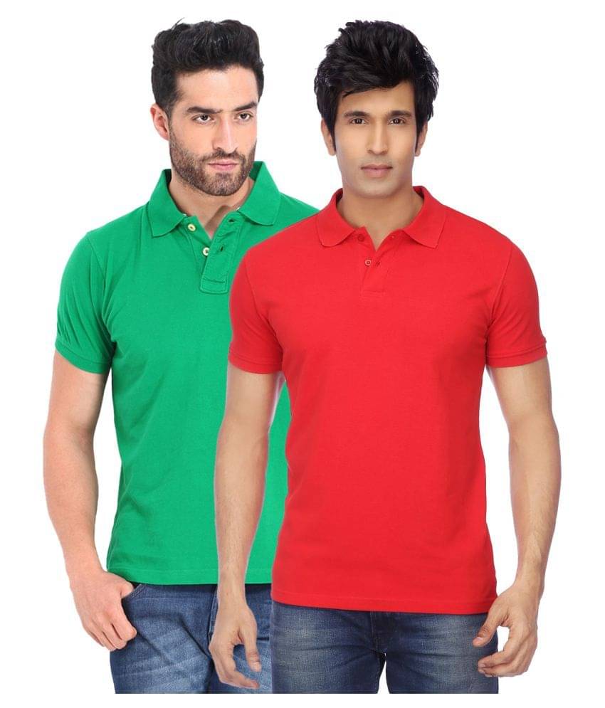 KETEX Polyester Cotton Multicolor Plain Polo T Shirt KETEX Polyester Cotton Multicolor Plain Polo T Shirt