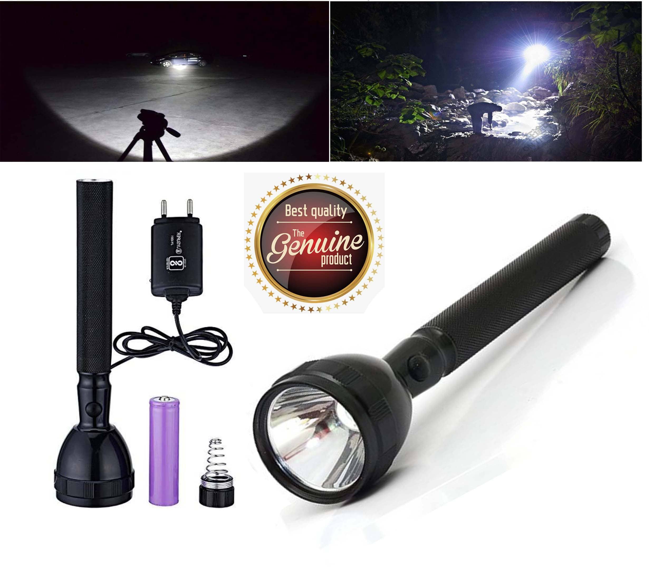 S & Co. - 2W Rechargeable Flashlight Torch (Pack of 1)