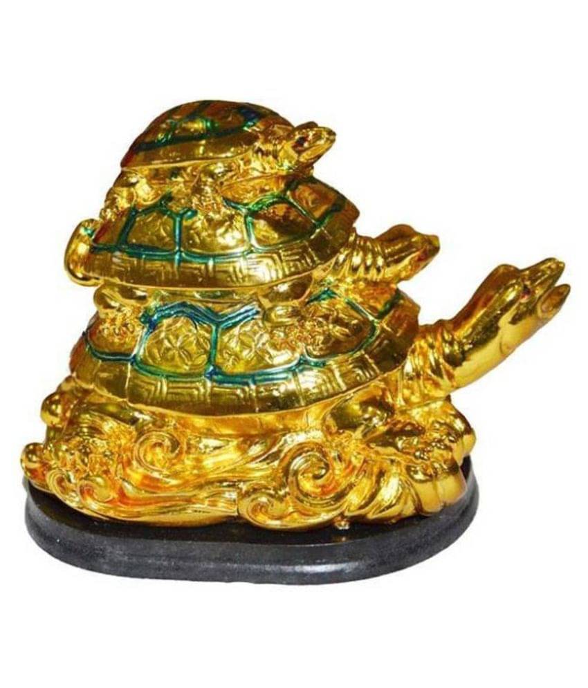    			YUVRAAJ COLLECTION Three Tier Tortoise (Turtle) For Good Luck, Longevity, Health and Long Life Decorative Showpiece