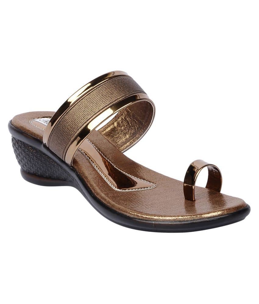 Feel It Brown Wedges Heels - Heels | Buy online on ZillyBuy