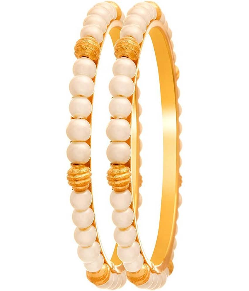 JFL - Traditional Ethnic One Gram Gold Plated Pearl Designer Bangle for Women & Girls - Bangles & Bracelets | Buy online on ZillyBuy