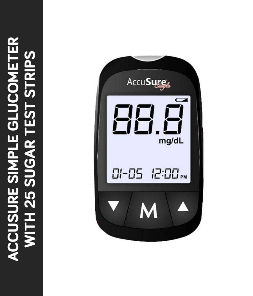 Accusure GLUCOSE MONITOR SIMPLE WITH 25 TEST STRIPS Accusure GLUCOSE MONITOR SIMPLE WITH 25 TEST STRIPS