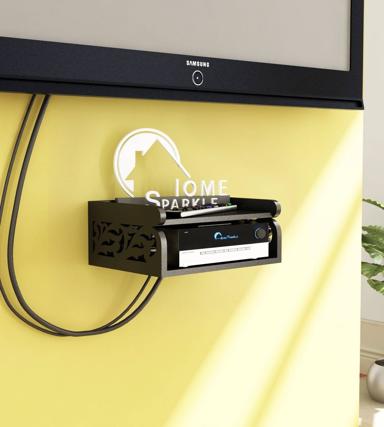 Home Sparkle Set Top Box Holder/Wifi Modem Stand, Suitable For Living Room/ Bedroom ( Designed By Craftsman) Home Sparkle Set Top Box Holder/Wifi Modem Stand, Suitable For Living Room/ Bedroom ( Designed By Craftsman)