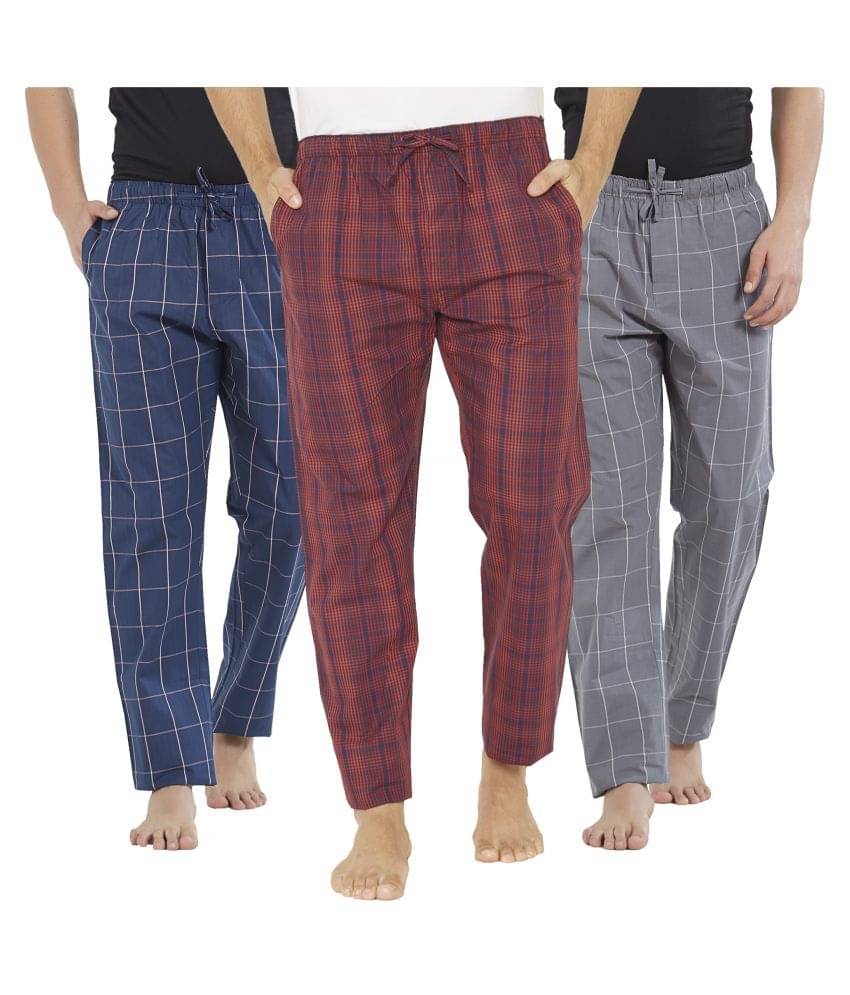     			XYXX Pack of 3 Pyjama For Men's ( Multi )