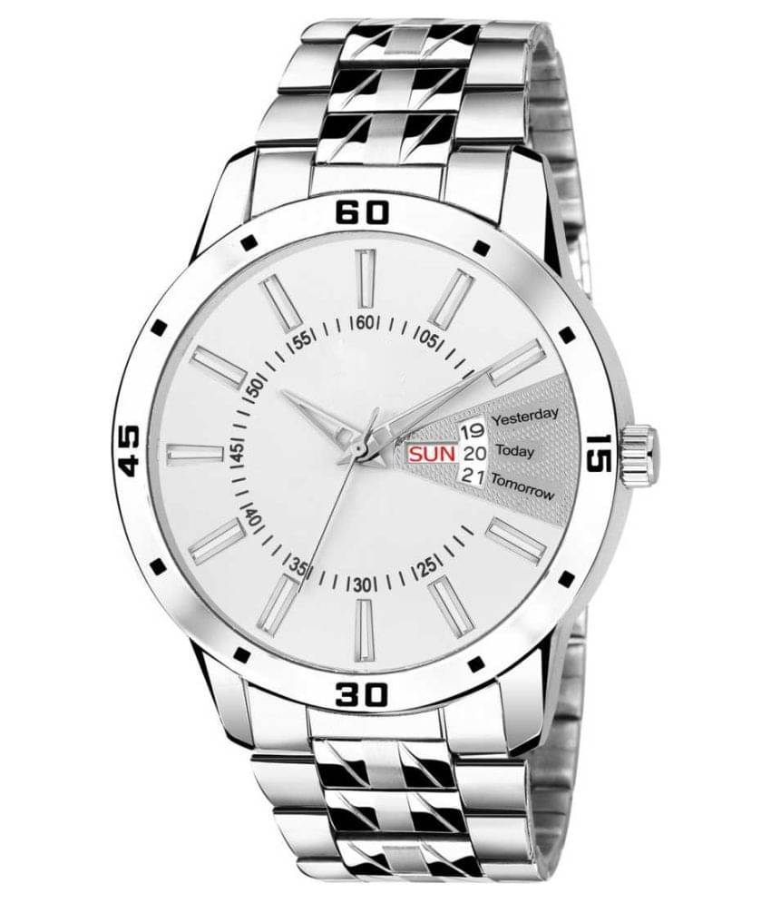     			newmen - Silver Stainless Steel Analog Men's Watch