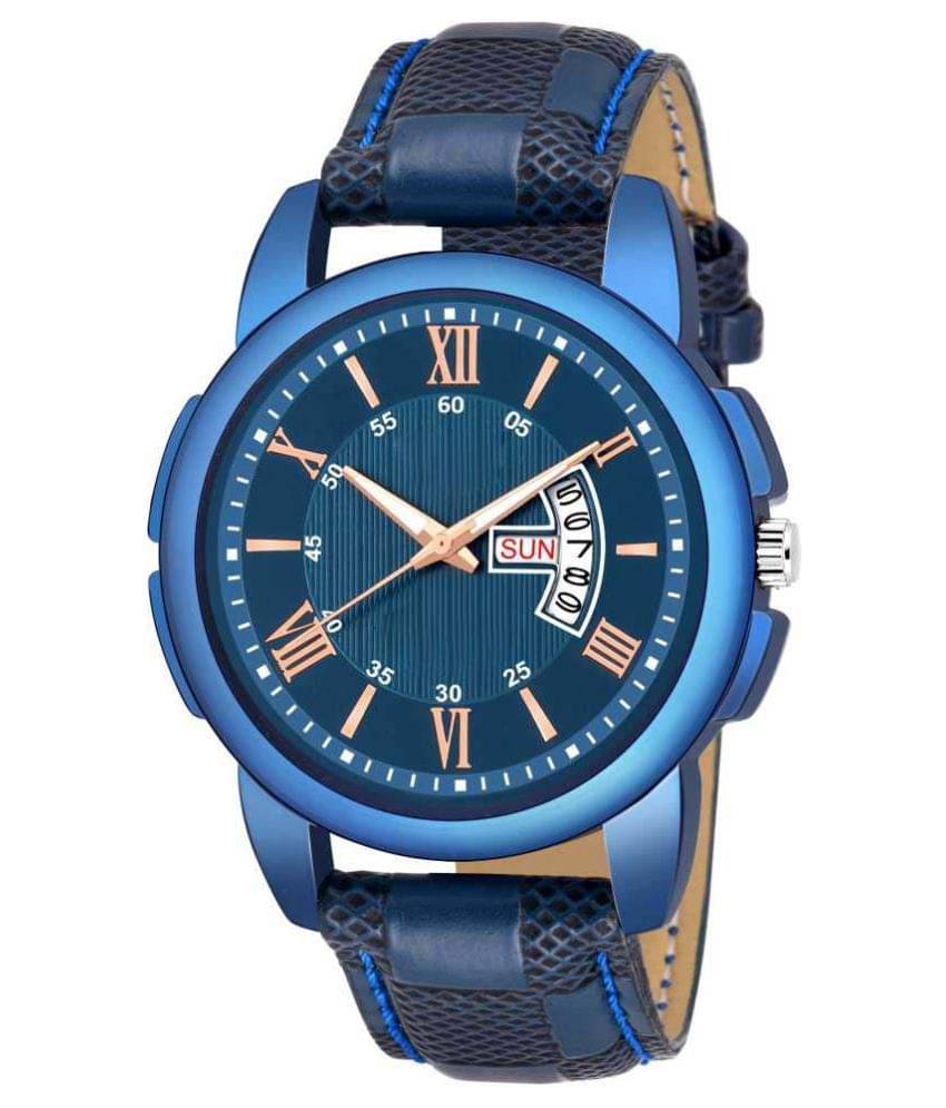     			newmen 2032 Day and Date Leather Analog Men's Watch