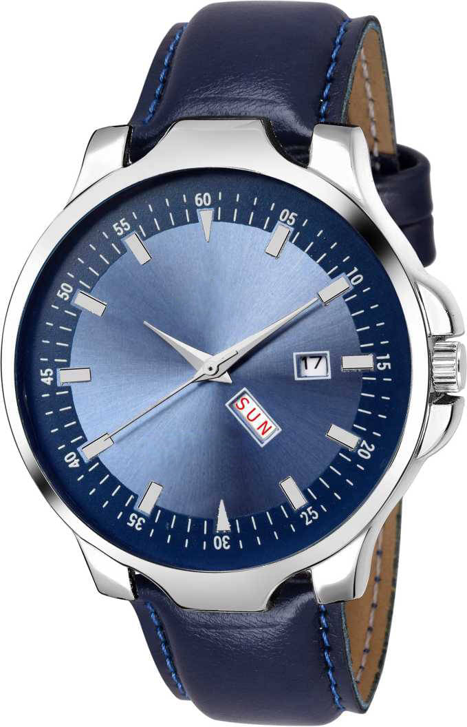     			newmen 2067 Day and Date Leather Analog Men's Watch
