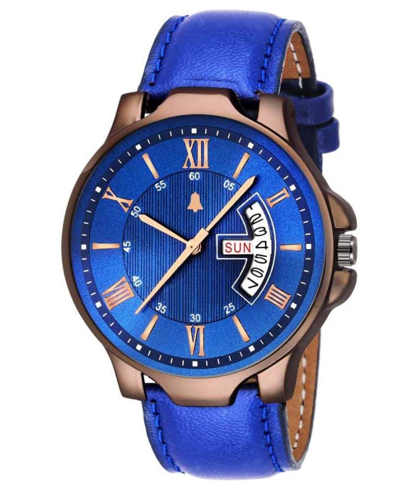     			newmen 2075 Day and Date Leather Analog Men's Watch