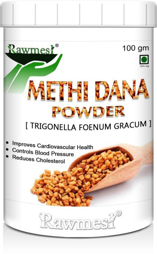     			Rawmest Pure Organic Methi Dana Powder 100 Gm Pack of 1