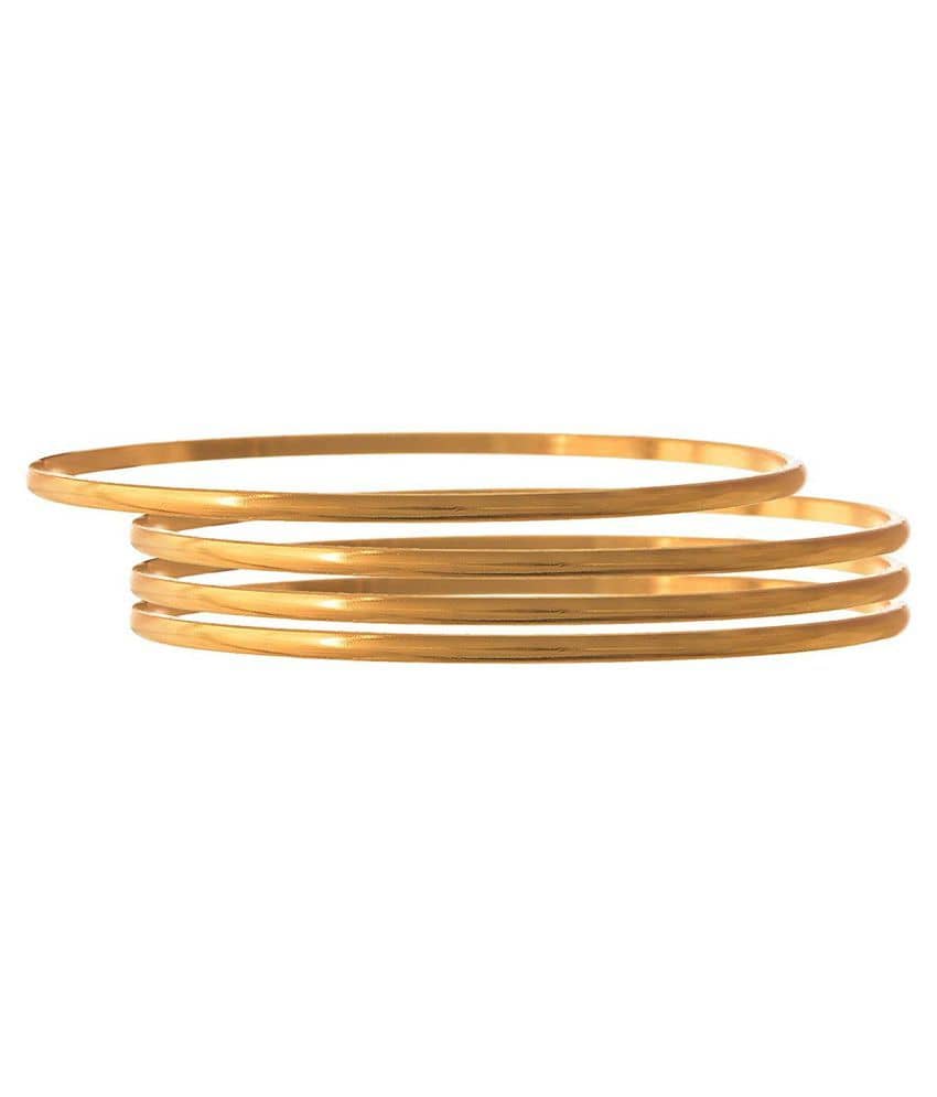 Jfl - Jewellery For Less Traditional Ethnic One Gram Gold Plated Bangle Set For Girls & Women - (Set Of 4) - Bangles & Bracelets | Buy online on ZillyBuy