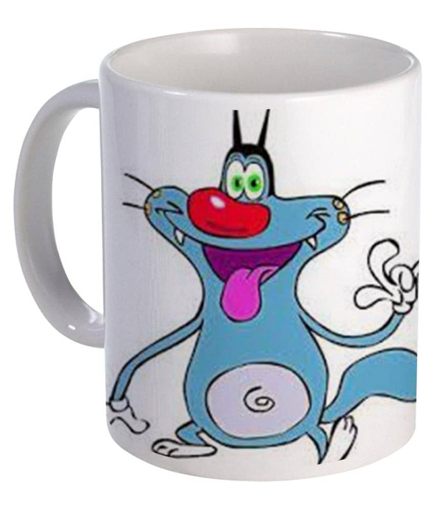     			COLOR YARD oggy is laughing Ceramic Coffee Mug 320 mL ( Pack of 1 )