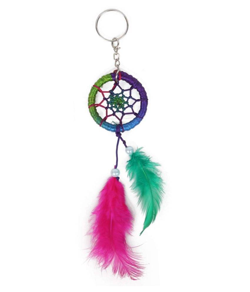     			jsk collection Feather Multicolour Dream Catcher - Pack of 1 ( X cms )