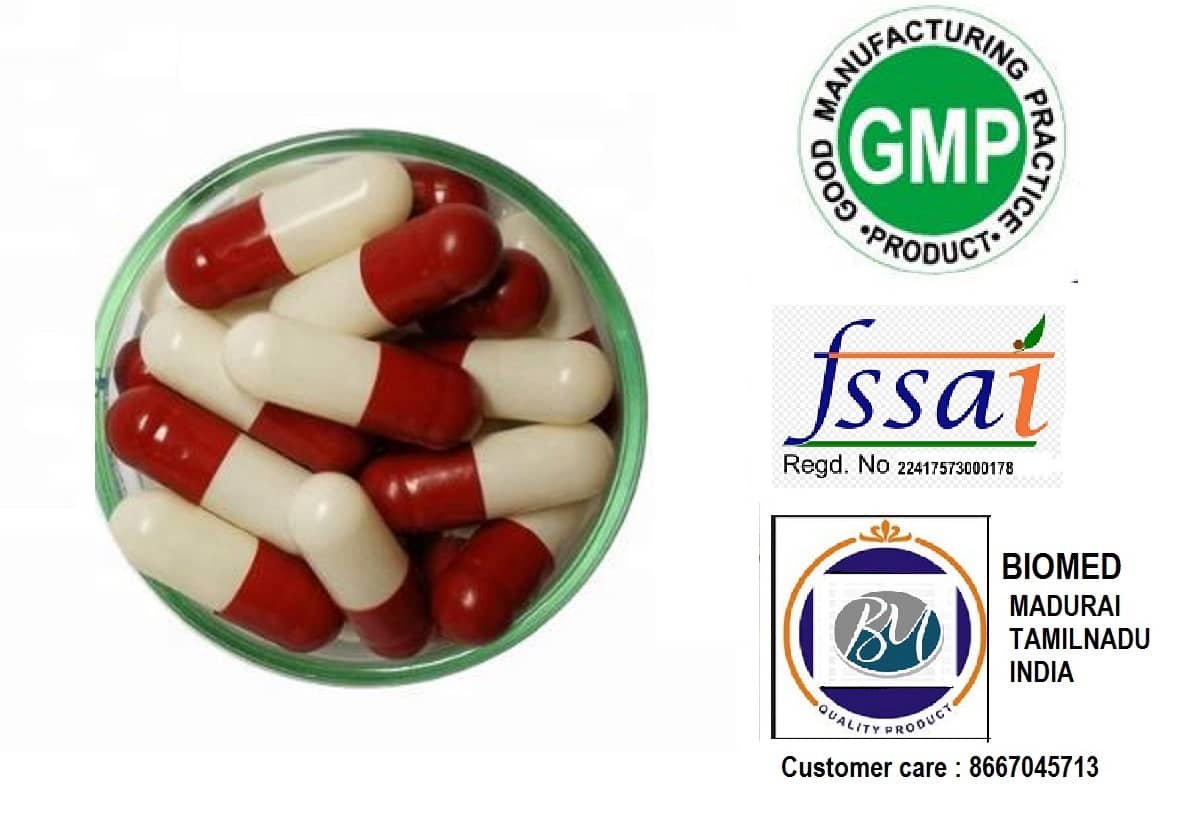 BioMed Empty Gelatin capsules Size 0 Red /White 500 pieces Capsule 500 no.s