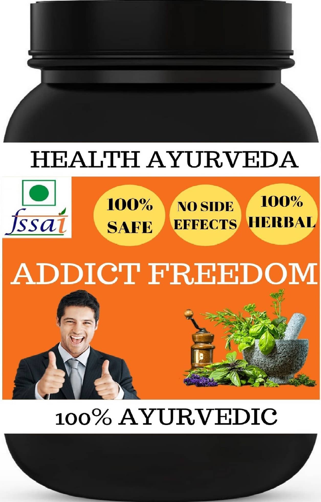 Health Ayurveda Addict Freedom | Free From Addiction Powder 100 Gm Pack of 1