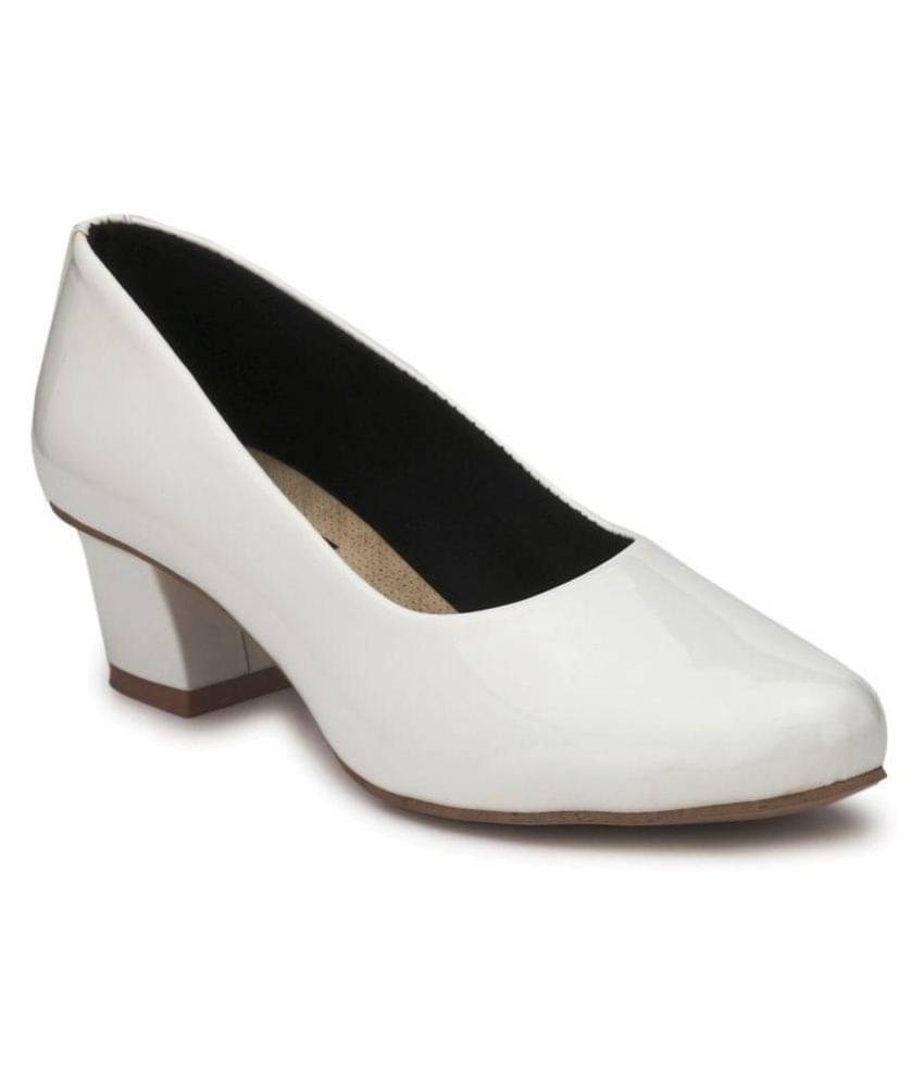 Rimezs - White Women's Pumps Heels Rimezs - White Women's Pumps Heels