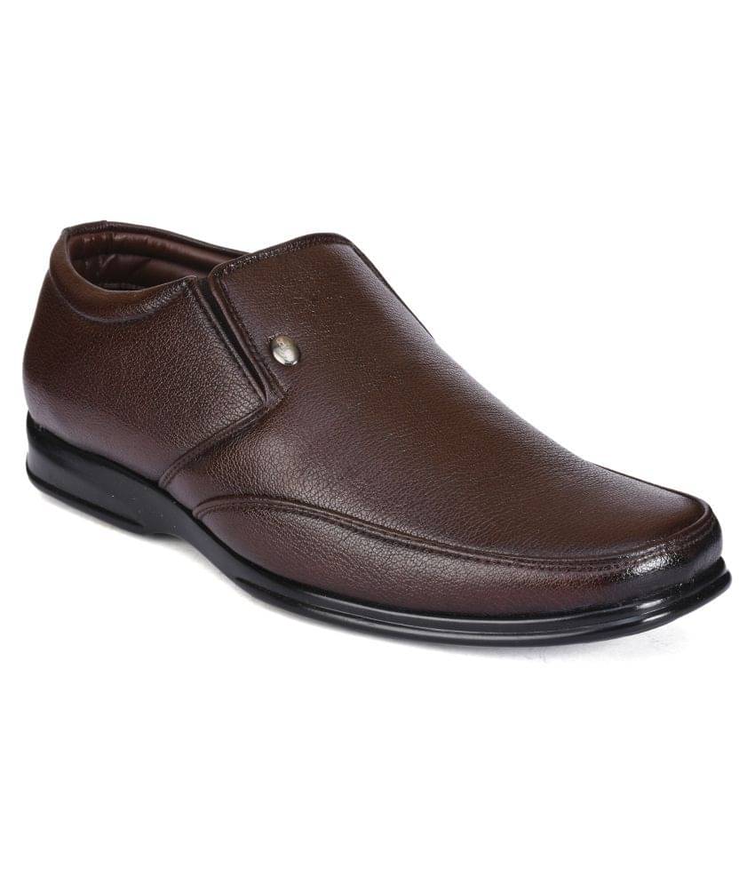 Action Slip On Brown Formal Shoes Action Slip On Brown Formal Shoes