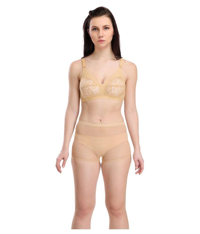 Selfcare Net/Mesh Women's Bra & Panty Set ( Beige ) Selfcare Net/Mesh Women's Bra & Panty Set ( Beige )