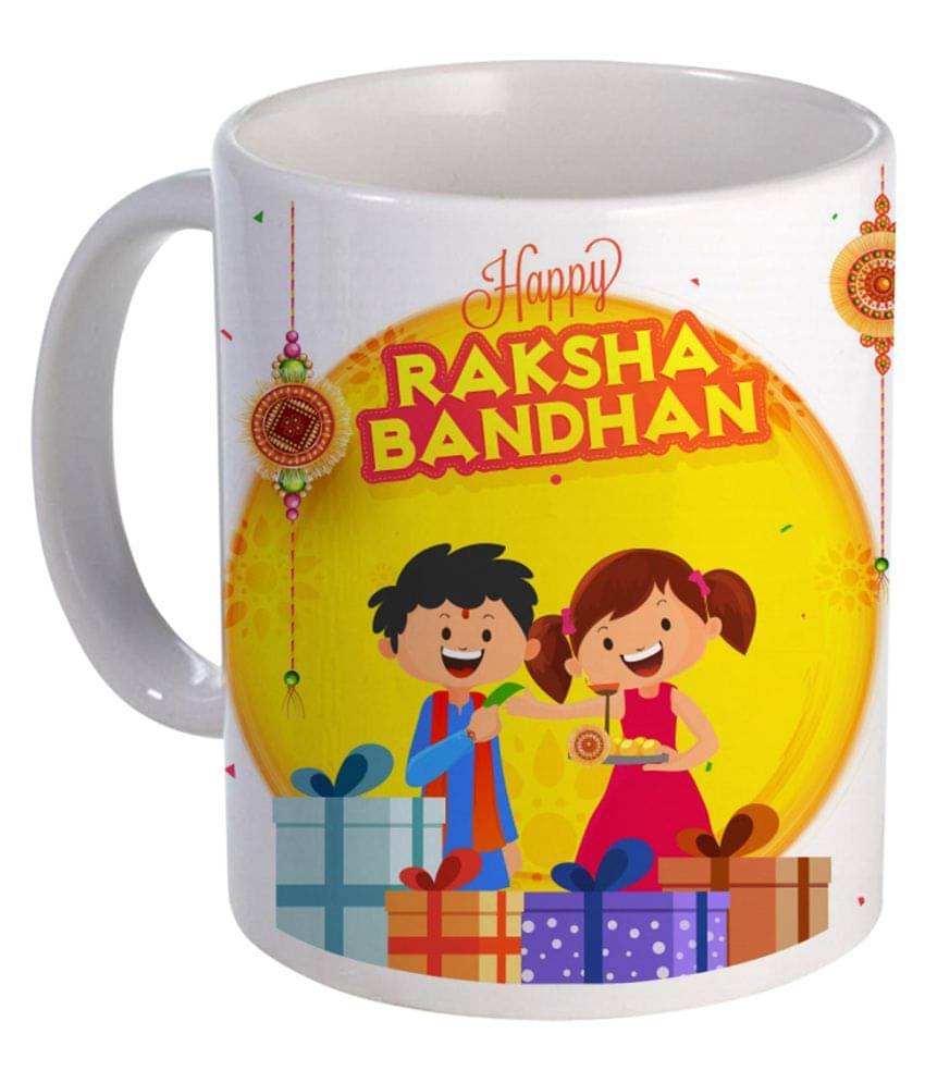 COLOR YARD best happy-raksha-bandhan-celebration-on yellow on Ceramic Coffee Mug 1 Pcs 325 mL COLOR YARD best happy-raksha-bandhan-celebration-on yellow on Ceramic Coffee Mug 1 Pcs 325 mL