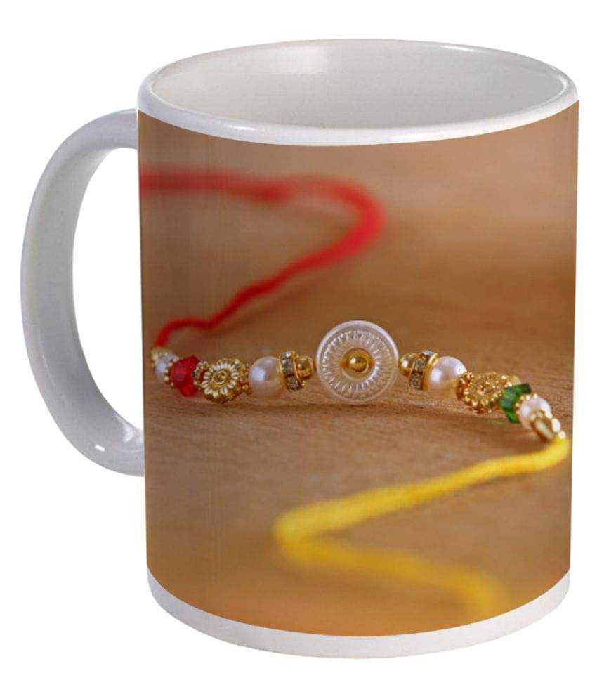     			COLOR YARD best raksha-bandhan-rakhi-design on Ceramic Coffee Mug 1 Pcs 325 mL