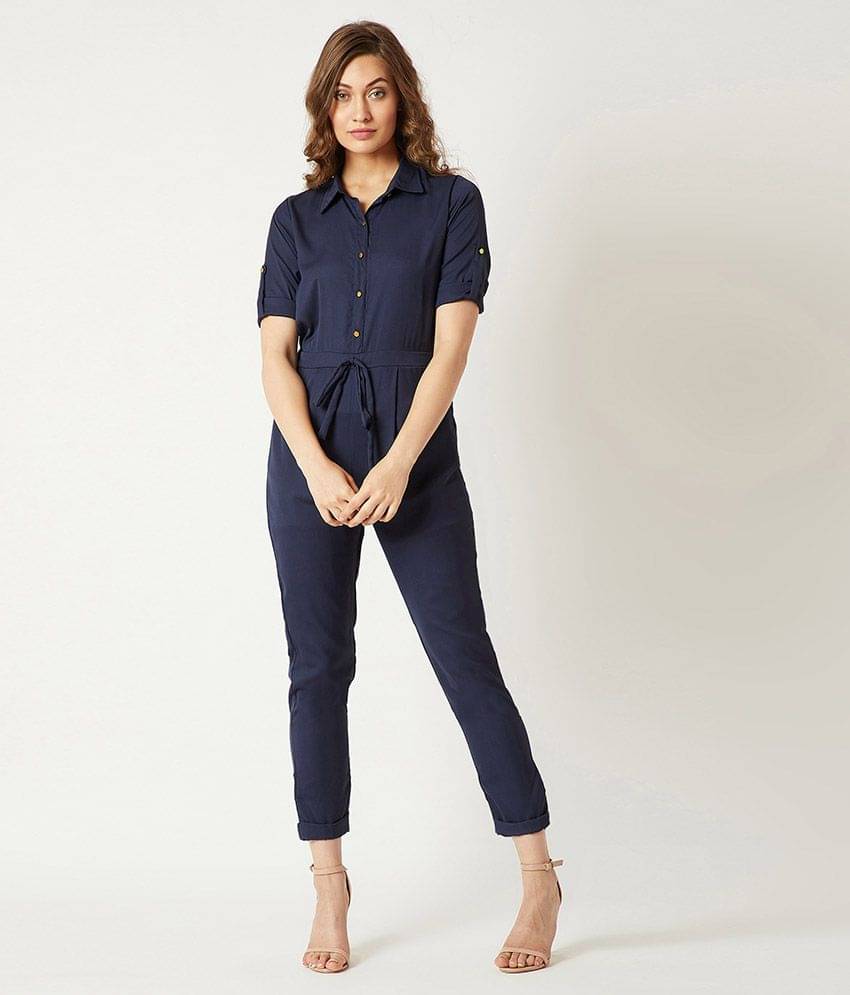 Miss Chase Navy Crepe Jumpsuit Miss Chase Navy Crepe Jumpsuit