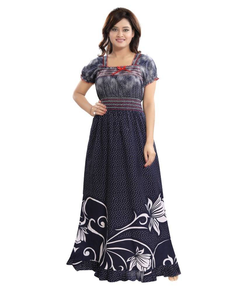 Mallinath Cotton Nighty & Night Gowns - Multi Color Mallinath Cotton Nighty & Night Gowns - Multi Color