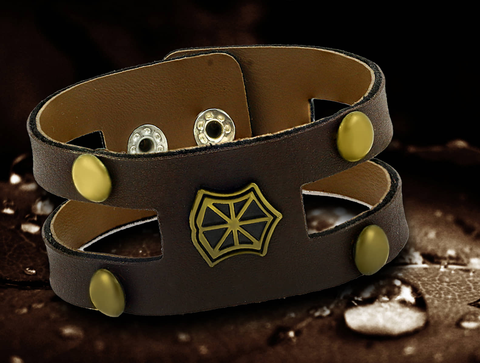 ZIVOM Brown Faux Leather Bracelets - Jewellery Sets | Buy online on ZillyBuy