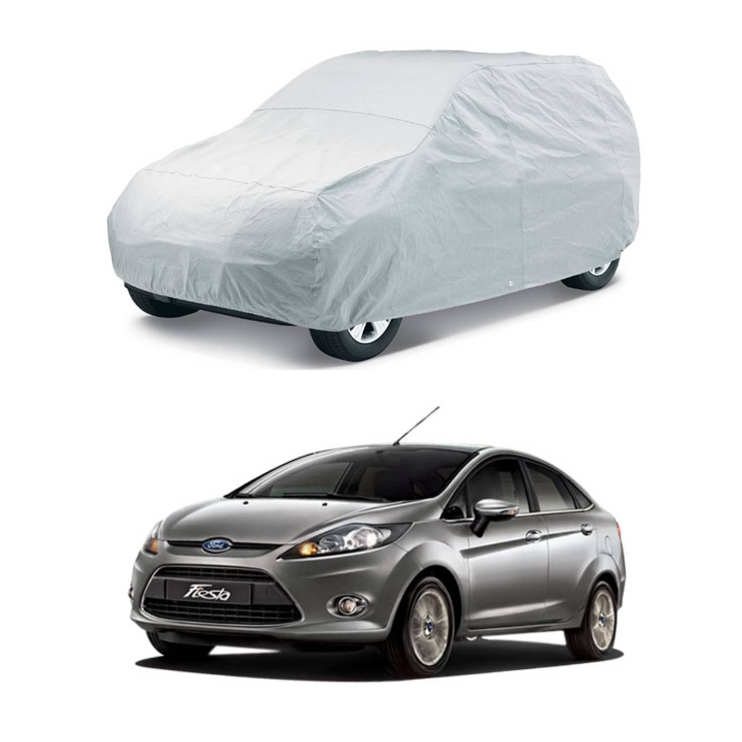     			AUTORETAIL SUNLIGHT PROTECTIONSILVER MATTY CAR BODY COVER FOR – FORD FIESTA