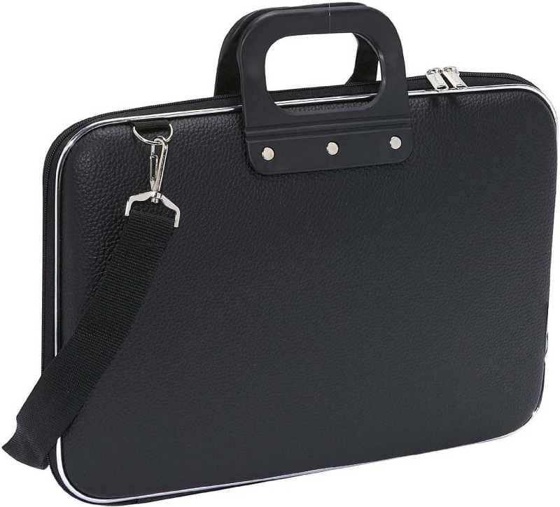 SALLOW, Black PU Leather Office Laptop Bag With String 15 Inch/Side Bag Cross Bag Leather Bag Men Man Side Bag Gents