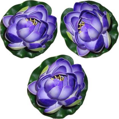 Green plant indoor Lotus Blue Floating Flowers - Pack of 3 Green plant indoor Lotus Blue Floating Flowers - Pack of 3