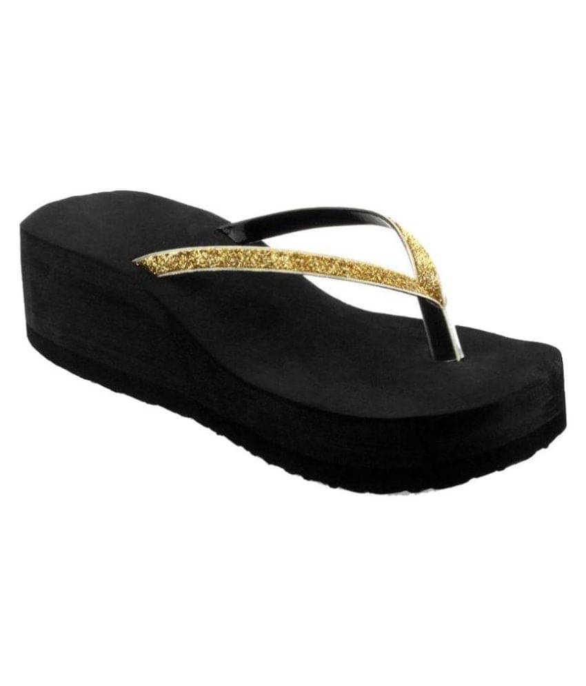     			Shoe Lab Gold Platforms Heels