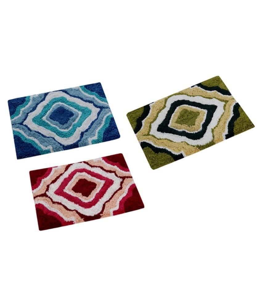     			Aazeem Multi Set of 3 Anti-skid Door Mat