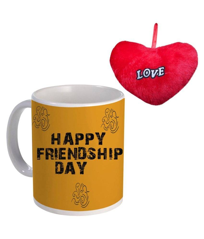     			COLOR YARD best happy-friendship-day with dark background on Ceramic Coffee Mug 2 Pcs 320 mL