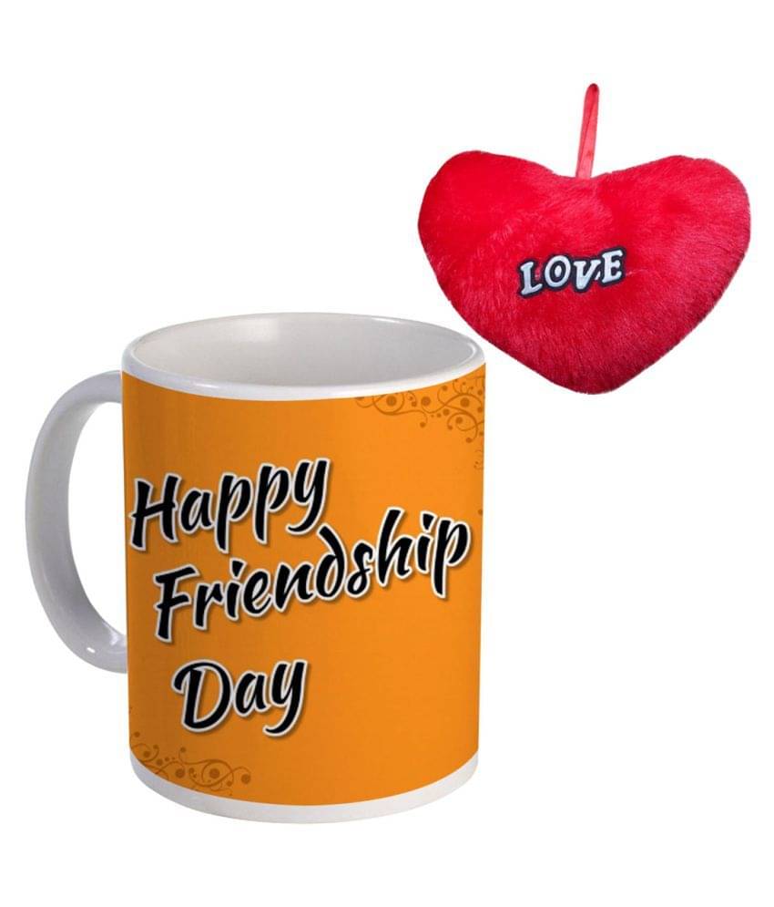     			COLOR YARD best happy-friendship-day-calligraphy-lettering on Ceramic Coffee Mug 2 Pcs 320 mL