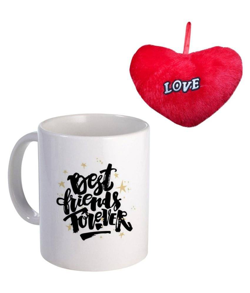     			COLOR YARD happy-friendship-day  calligraphy-lettering on Ceramic Coffee Mug 2 Pcs 320 mL