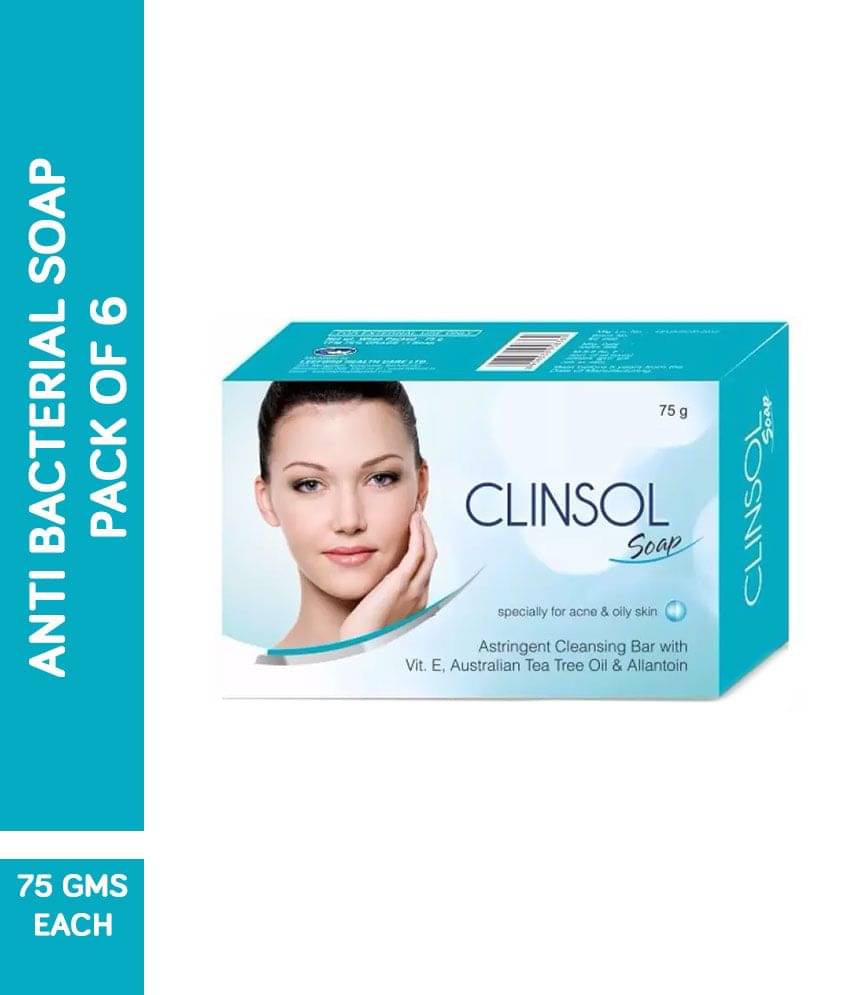     			Clinsol soap Anti-Bacterial Bar Soap For Oily Skin Soap 450 gm Pack of 6