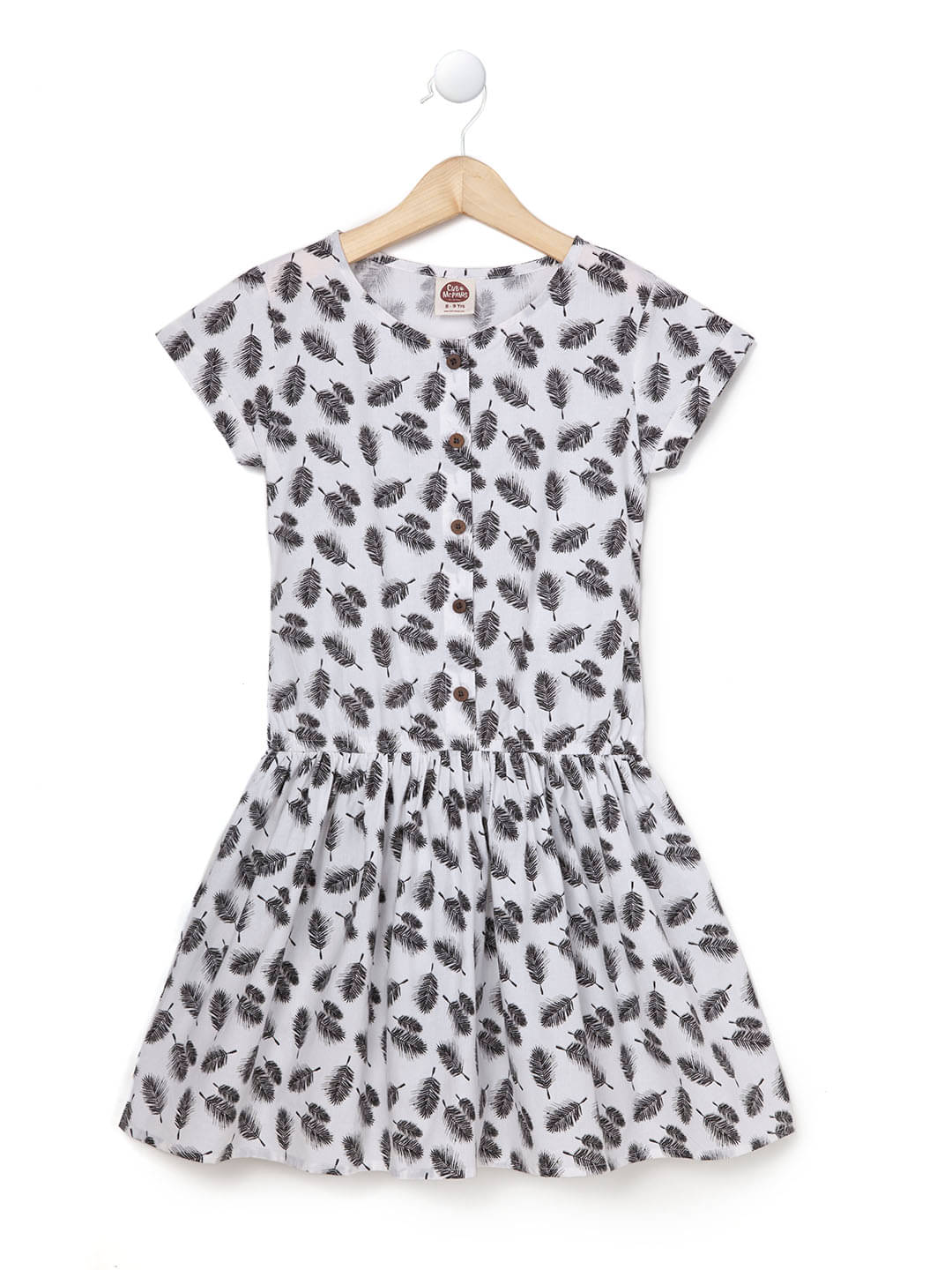 Cub Mcpaws Rayon A-line For Girls ( Pack of 1 , Black & White ) Cub Mcpaws Rayon A-line For Girls ( Pack of 1 , Black & White )