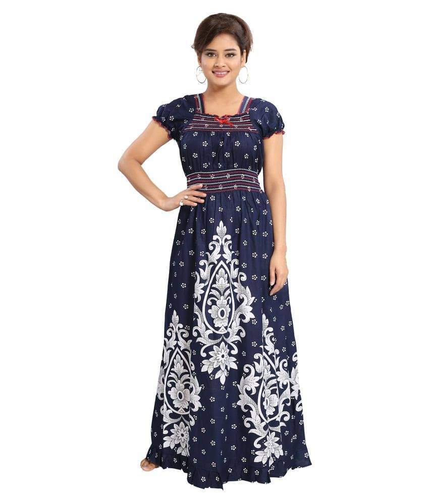 Nighty king Cotton Nighty & Night Gowns - Multi Color     			Nighty king Cotton Nighty & Night Gowns - Multi Color