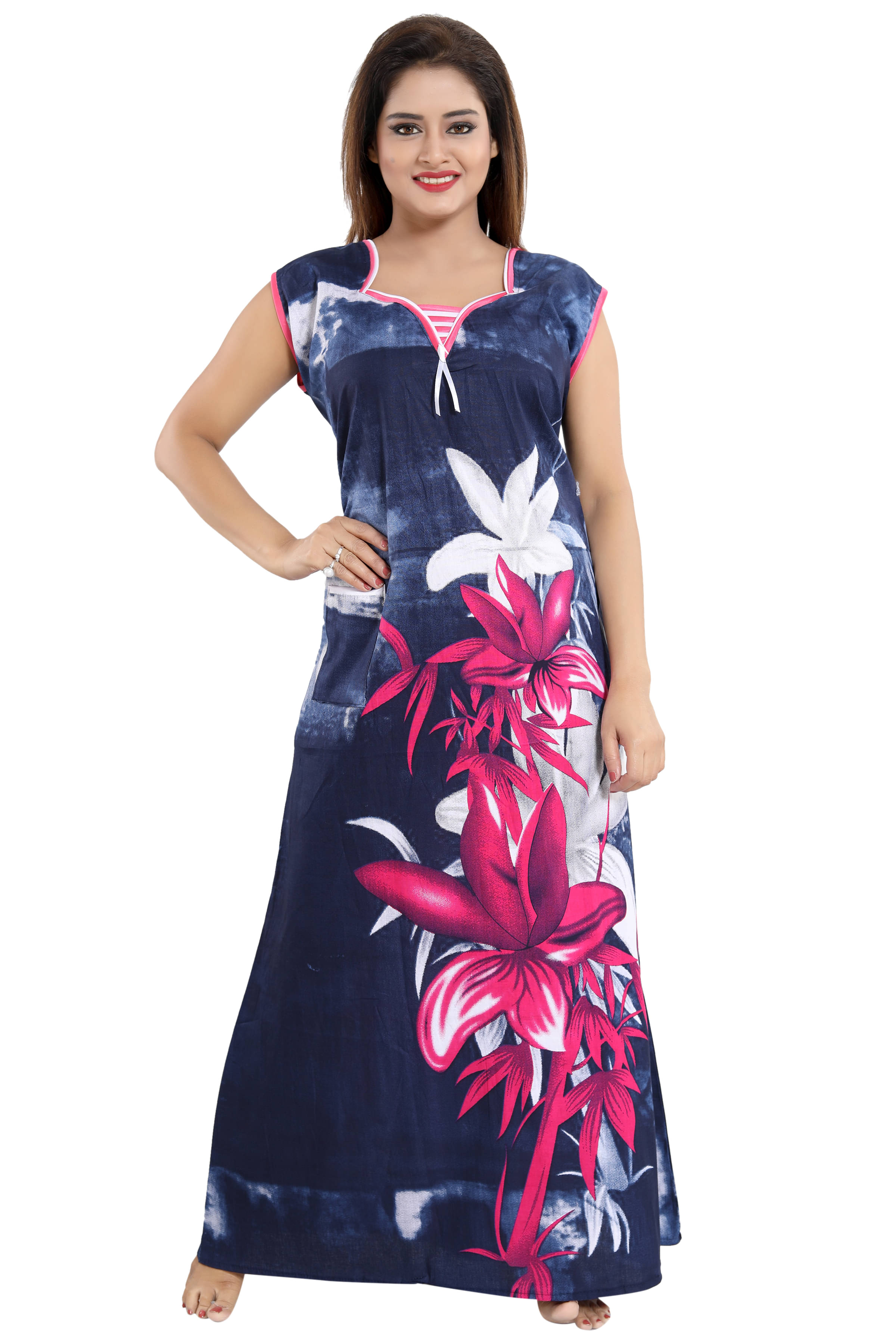     			Mallinath Cotton Nighty & Night Gowns - Multi Color
