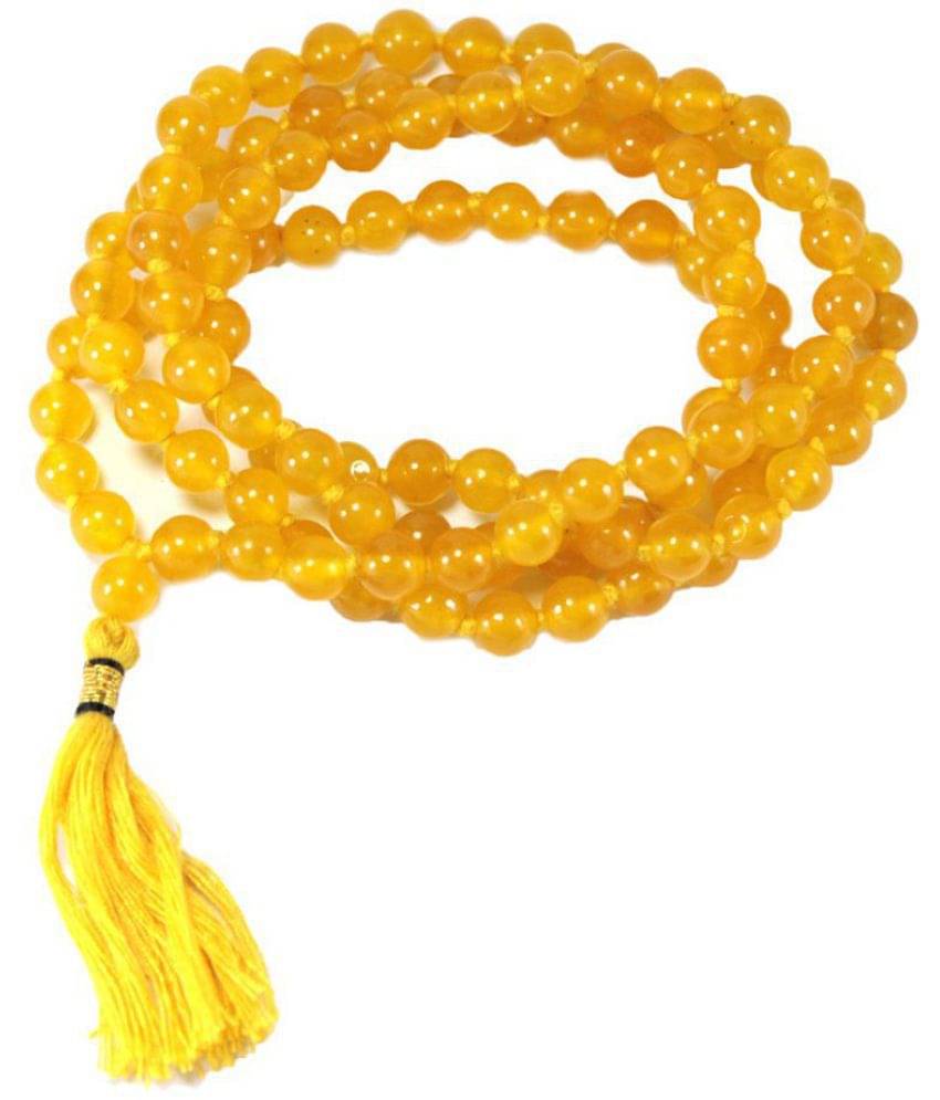     			RajRiha collection  Yellow Agate (Hakik) Mala