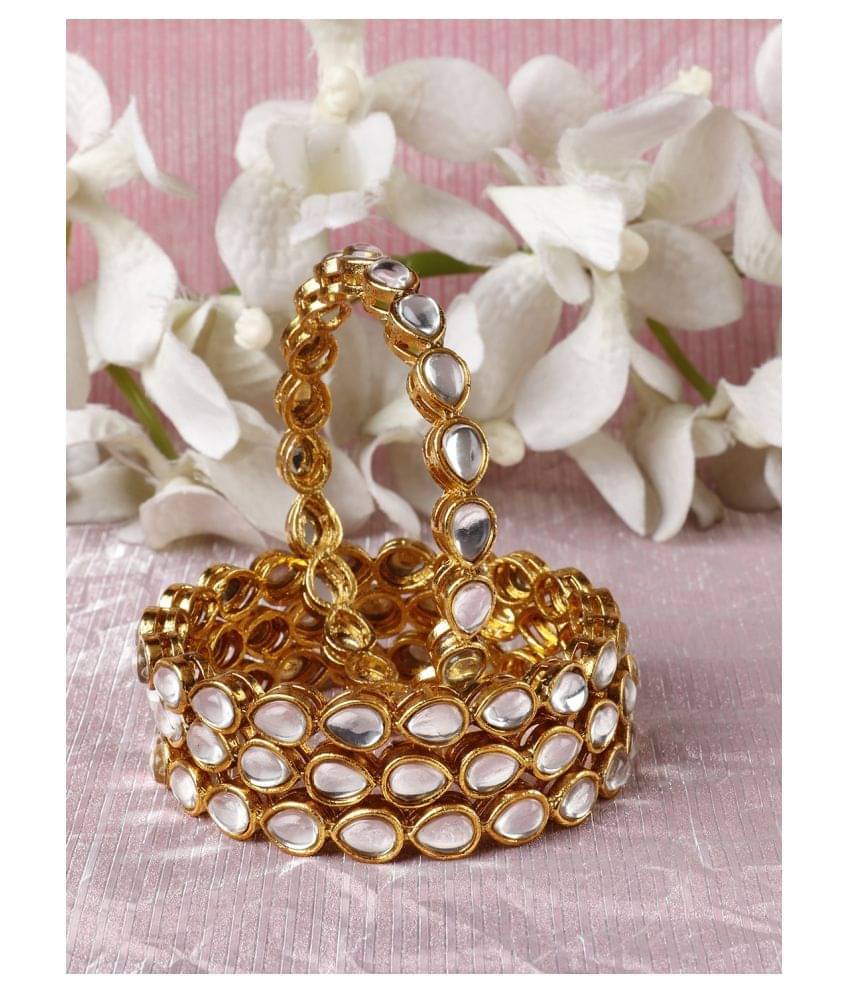 Priyaasi - Gold Bangle Set (Pack of 1) Priyaasi - Gold Bangle Set (Pack of 1)
