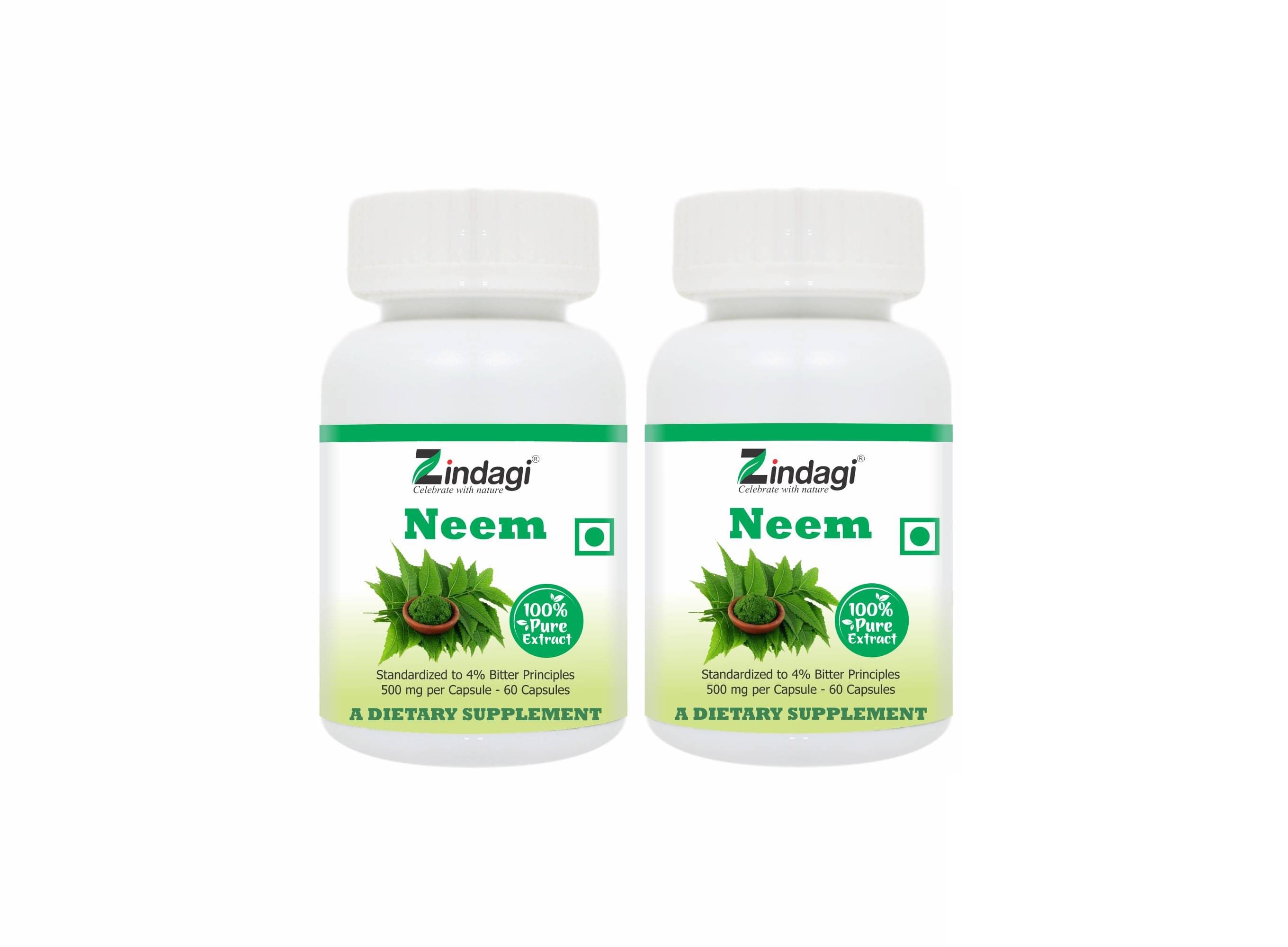 Zindagi Zindagi Neem Extract Capsules - Viral Free And Health Supplement - Neem Capsules 120 gm Multivitamins Capsule Pack of 2     			Zindagi Zindagi Neem Extract Capsules - Viral Free And Health Supplement - Neem Capsules 120 gm Multivitamins Capsule Pack of 2