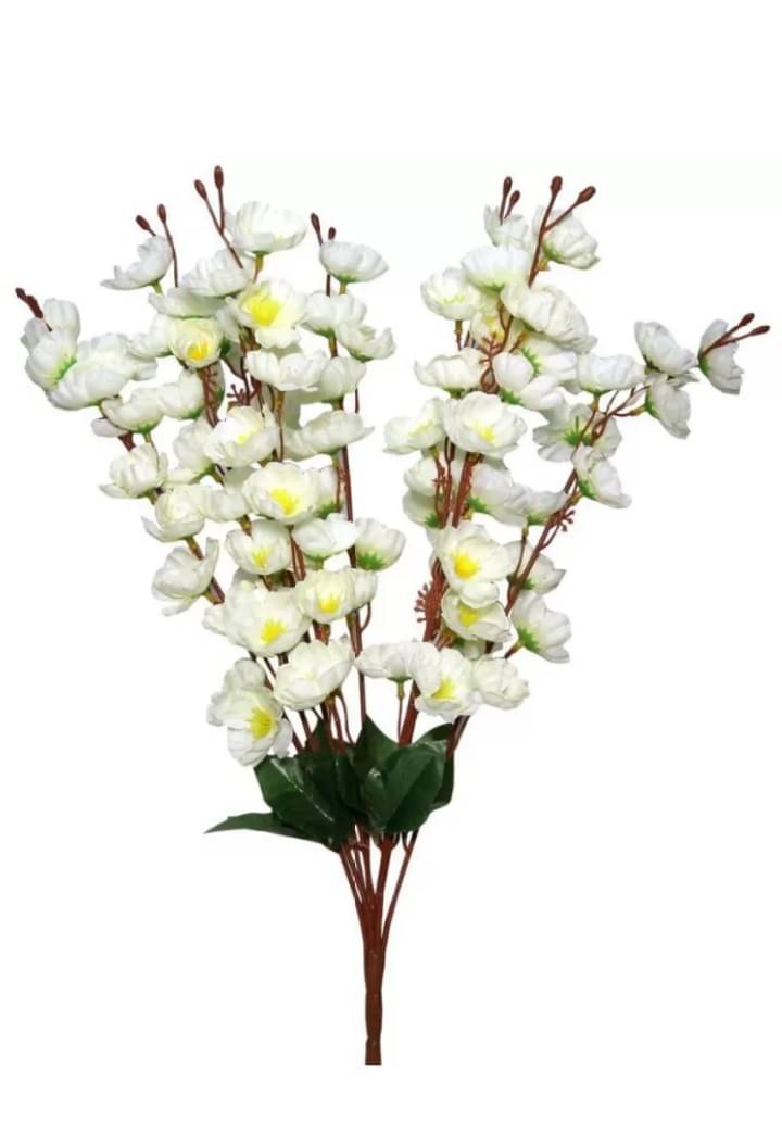     			fns store Orchids White Artificial Flowers Bunch - Pack of 1