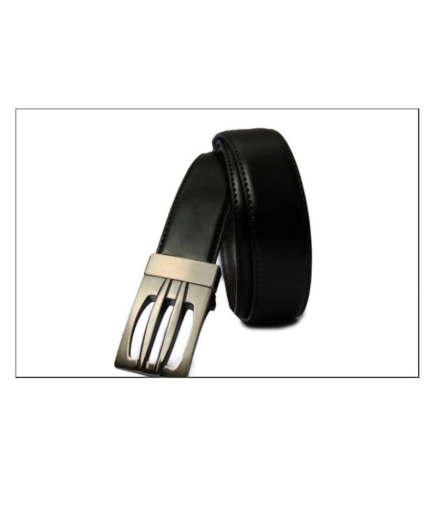     			Runsi Black Faux Leather Formal Belt